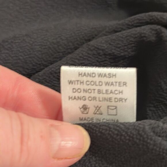 Grace & Emma Embordered Floral Gauzy Dress Womens Medium Casual Boho Tie Bow - Picture 9 of 11